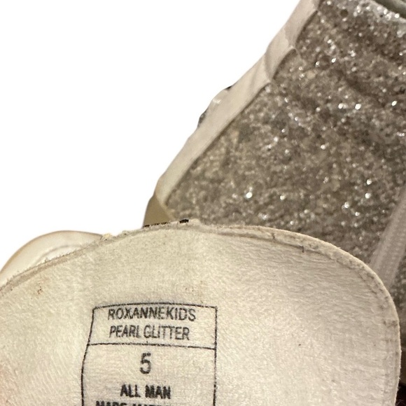 SHU SHOP Roxanne Kids Size 5 Pearl Glitter High-Top Sneakers - Picture 2 of 9